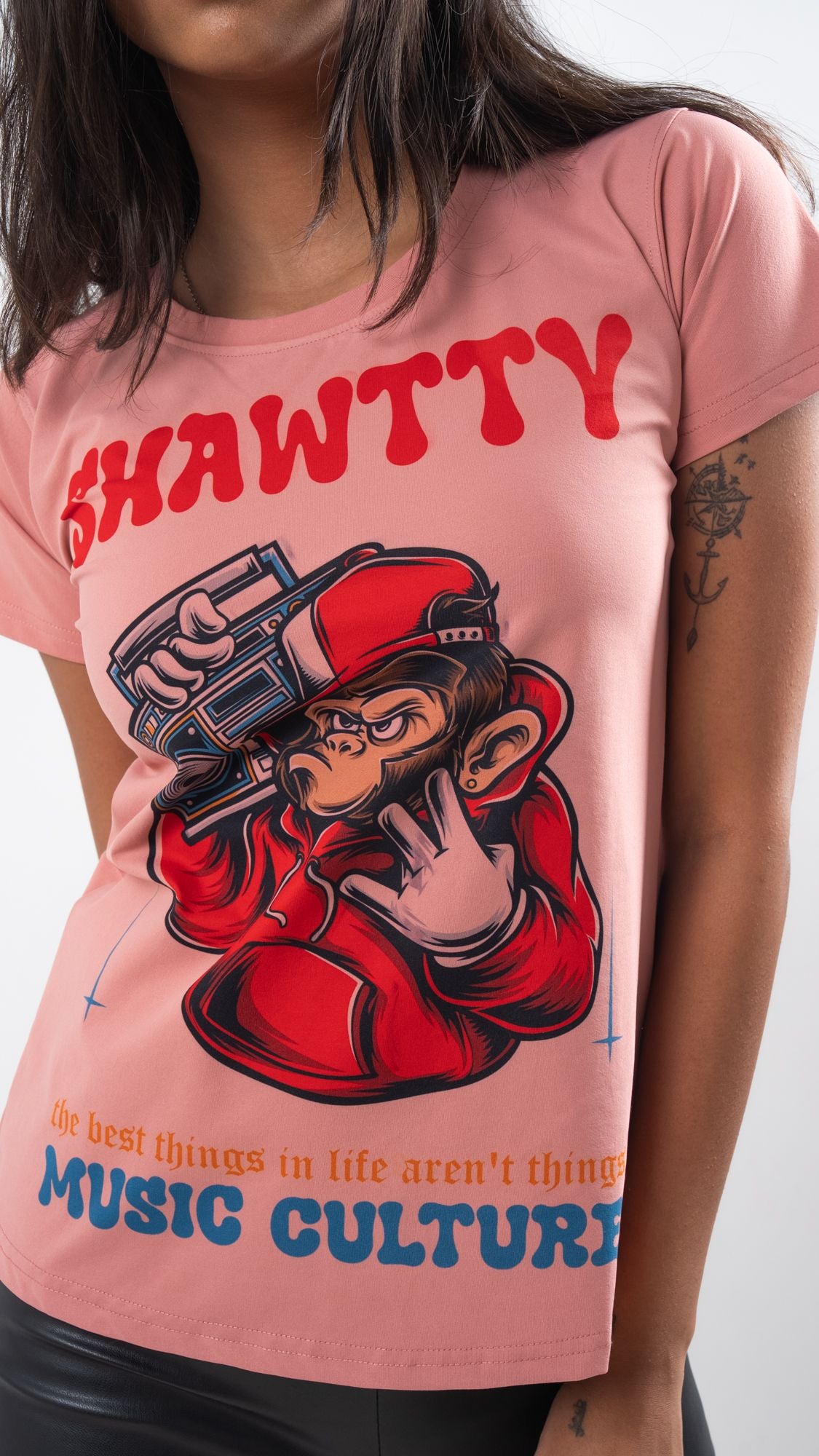 Boombox Monkey - SHAWTTY Women's Slim Tee